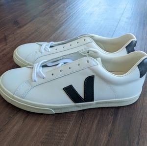 Veja Esplar Leather Sneakers White Used Sz 9 Women